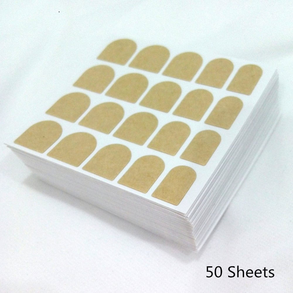 50/100 Sheets DIY Nail Art Sticker Double Sided Self Adhesive Sticker For Manicrue Fake Nails Gel Tape Glue Tool