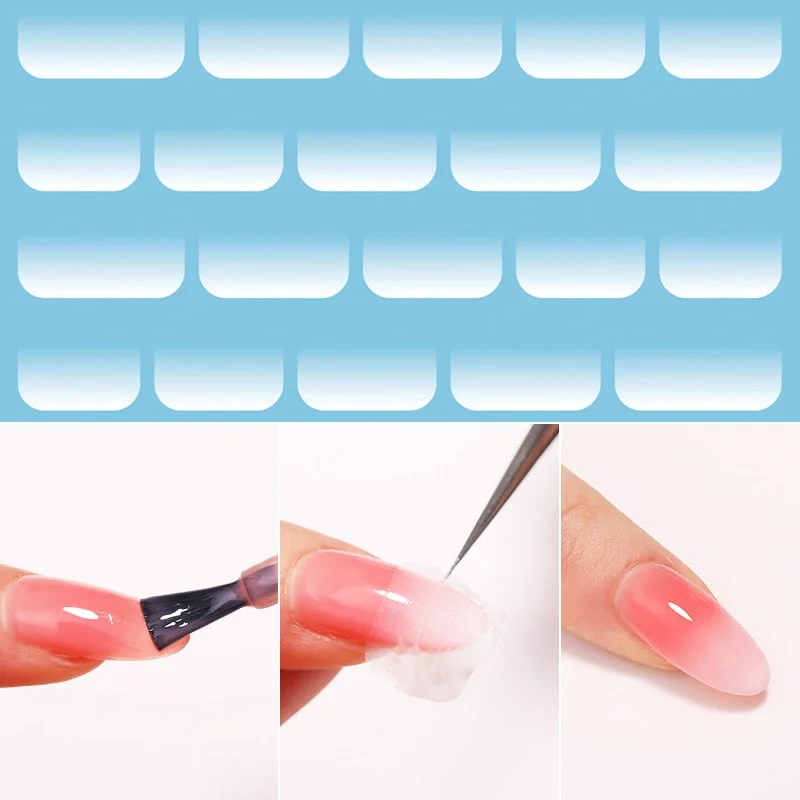 1 PC Water Nail Design Decals Sticker Beautiful Protein White Gradient Fresh Transfer Sticker Nature Nail Art Wrap DIY Nail Tips-Nail Inspo