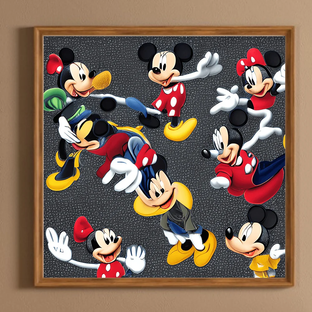 Full Round Diamond Painting 30*30cm - Disney Mickey Minnie