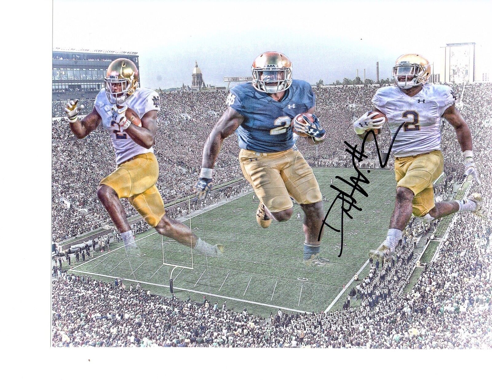 Dexter Williams Notre Dame Irish hand signed autographed 8x10 football Photo Poster painting ND