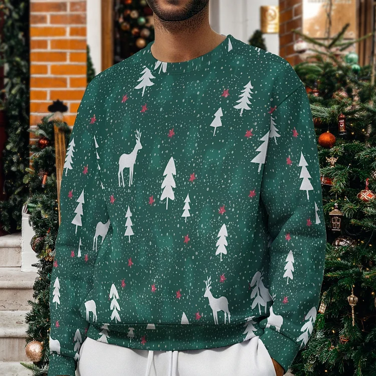 Men's Casual Printed Long Sleeve Sweatshirt