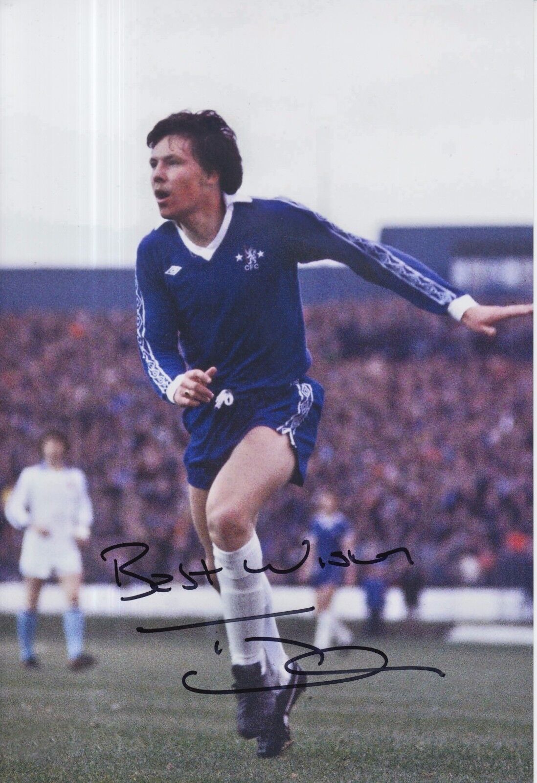 Tommy Langley Hand Signed Chelsea 12x8 Photo Poster painting 1.