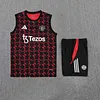 2025/2026 Manchester United Pre-Match Training Red Vest+Shorts Football1:1 Thai Quality