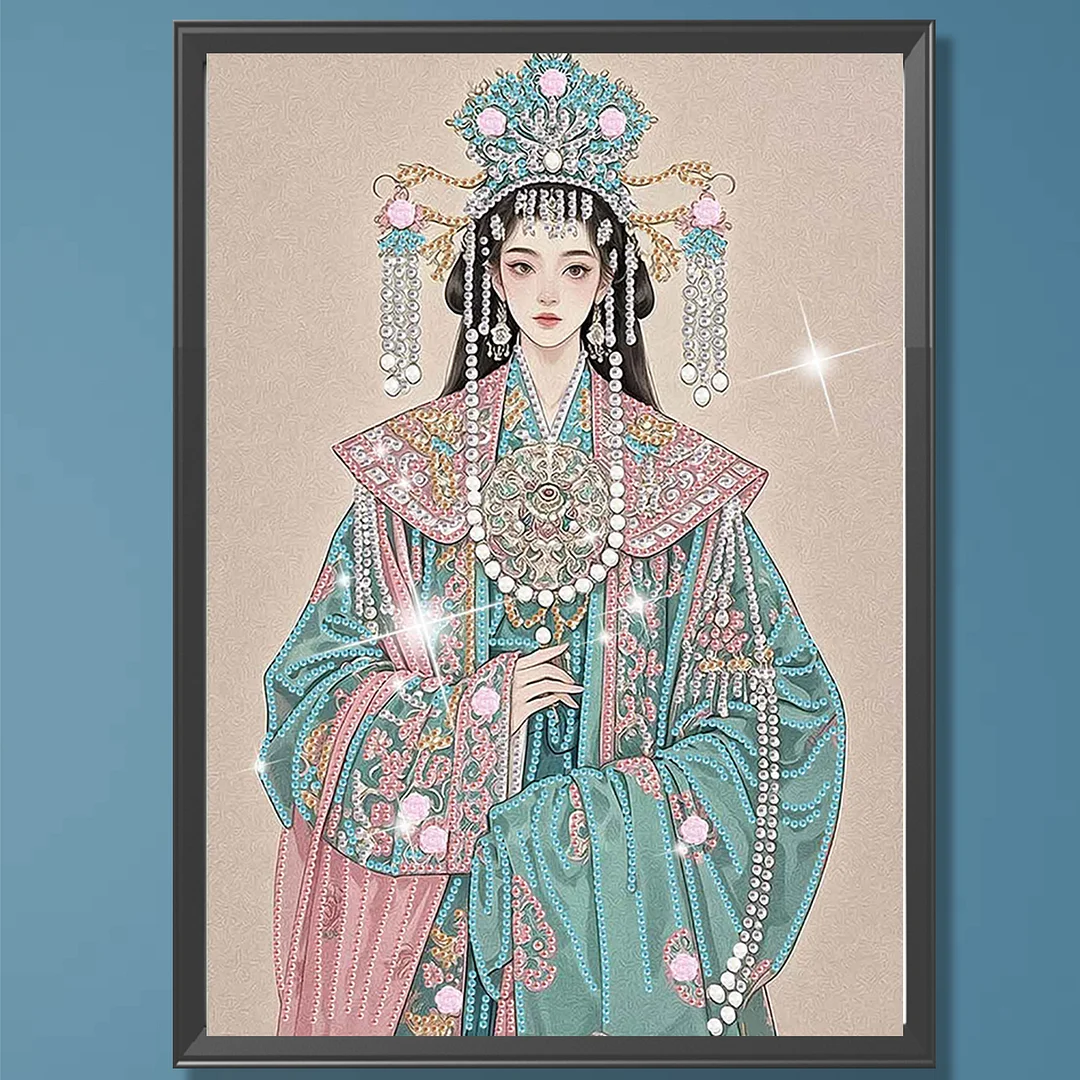 Diamond Painting - Partial Special Shaped Drill - Noble Lady(Canvas|30x40cm)