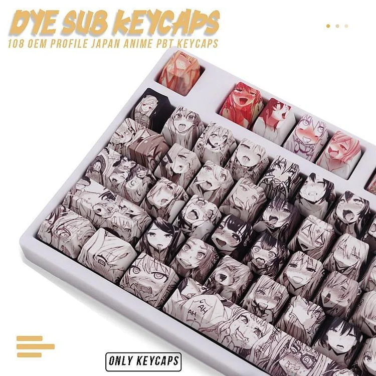 Ahegao Hentai Anime Keycap