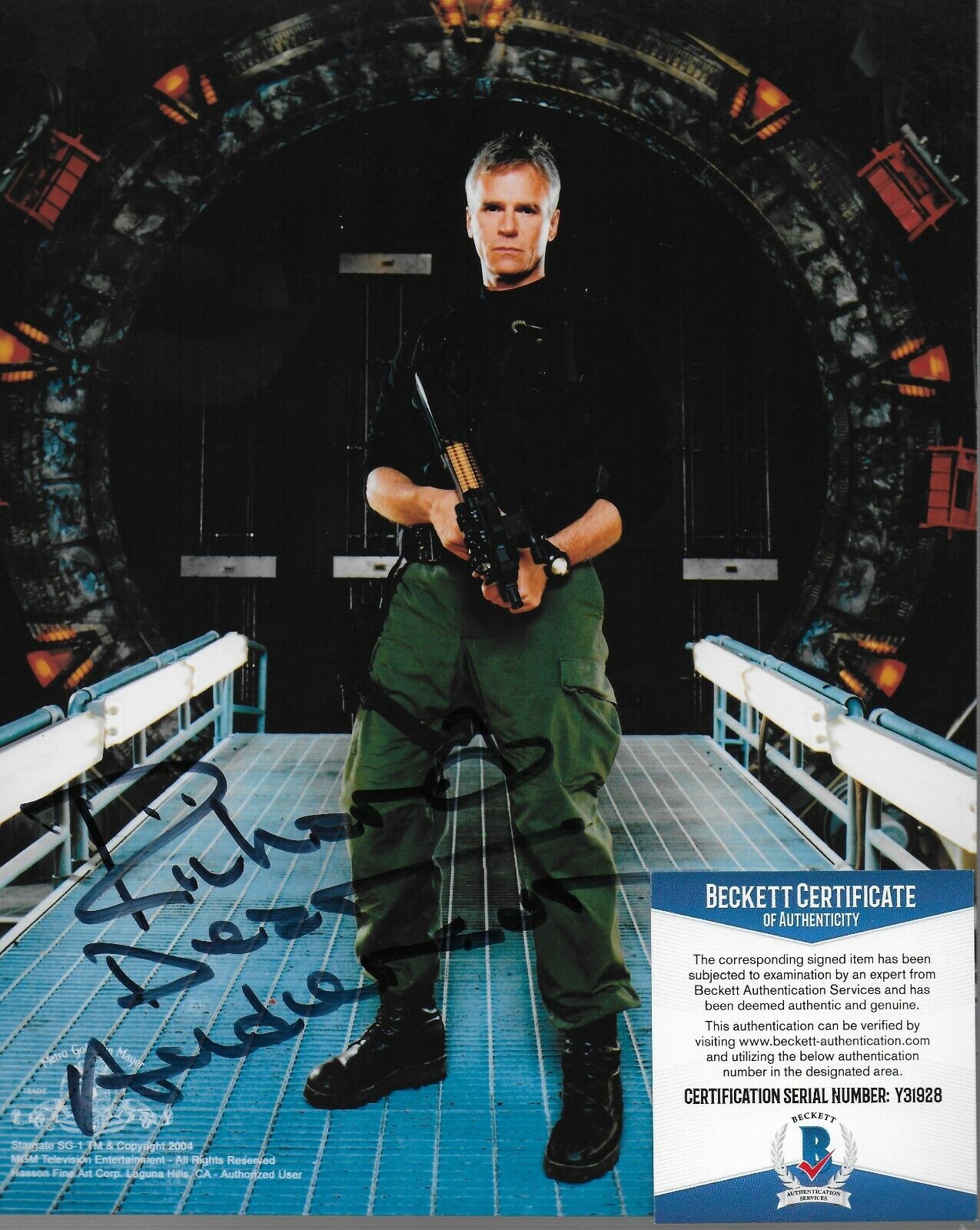 Richard Dean Anderson Original 8X10 Autographed Photo Poster painting w/Beckett COA #2