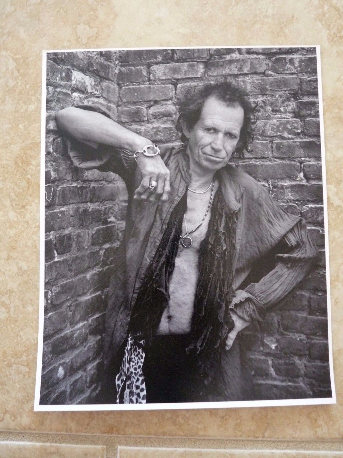 Rolling Stones Keith Richards Promo 8x10 Concert Photo Poster painting #1