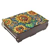 (US Local)Diamond Painting Storage Box DIY 5D Diamond Painting Jewelry Box (Sunflower)