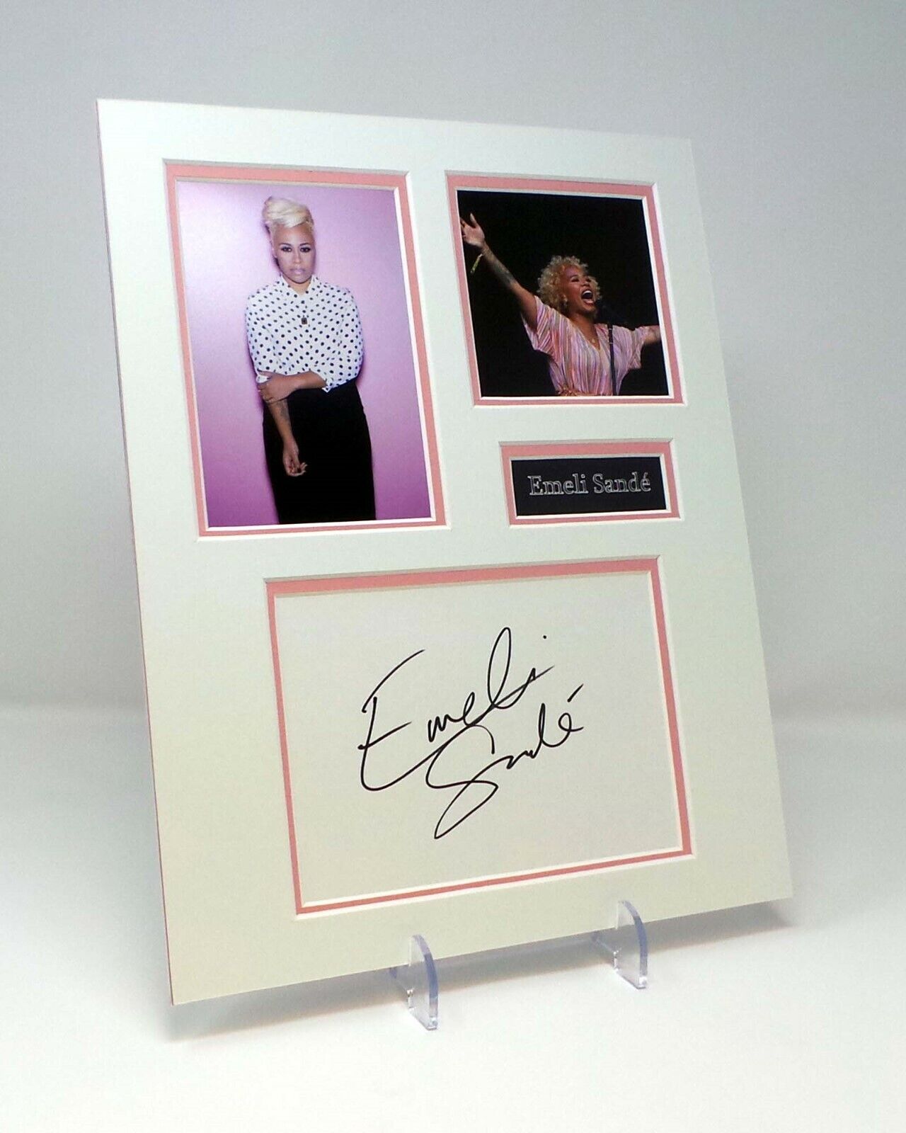 Emeli SANDE Signed Mounted Photo Poster painting Display AFTAL COA Beneath Your Beautiful Singer