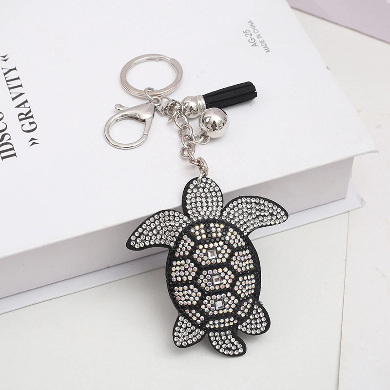 6 Pieces Cute Tortoise Alloy Unisex Keychain