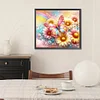 Diamond Painting-DIY Full Round Drill Pearl Daisy Butterfly(35*30CM）