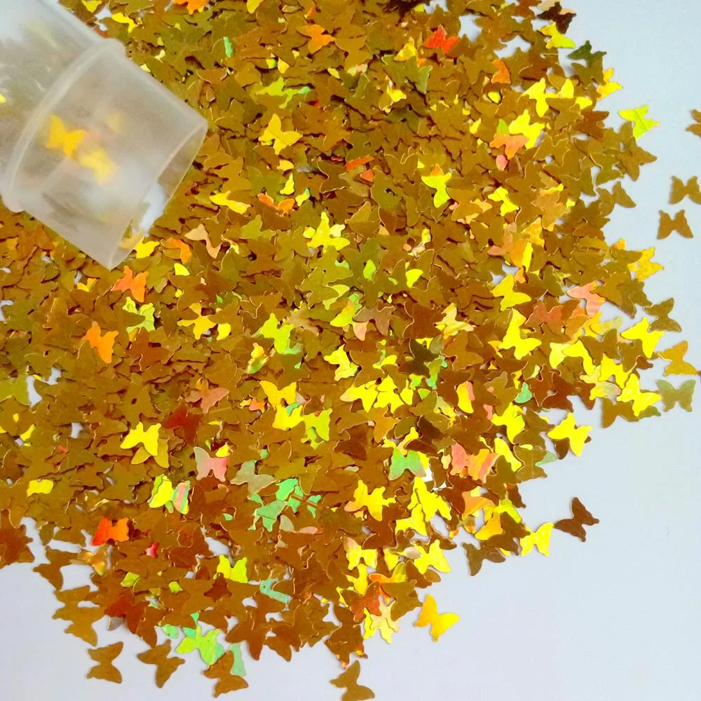 Holographic Butterfly Nail Sequins Laser Glitter Iridescent Flakes Paillette 3D Manicure Tools Nail Art Decoration-Nail Inspo