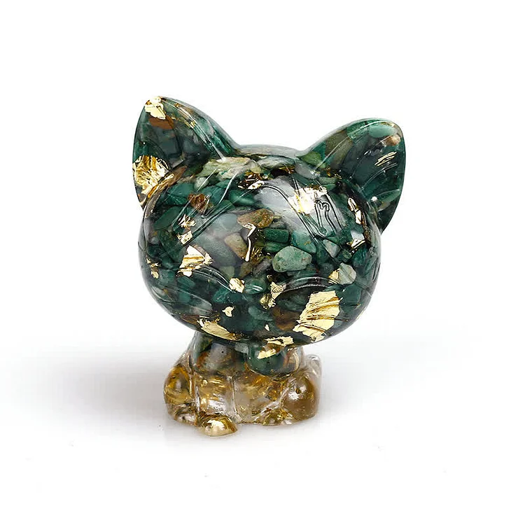 Natural Crystal Cat Gemstone Decoration|african turquoise