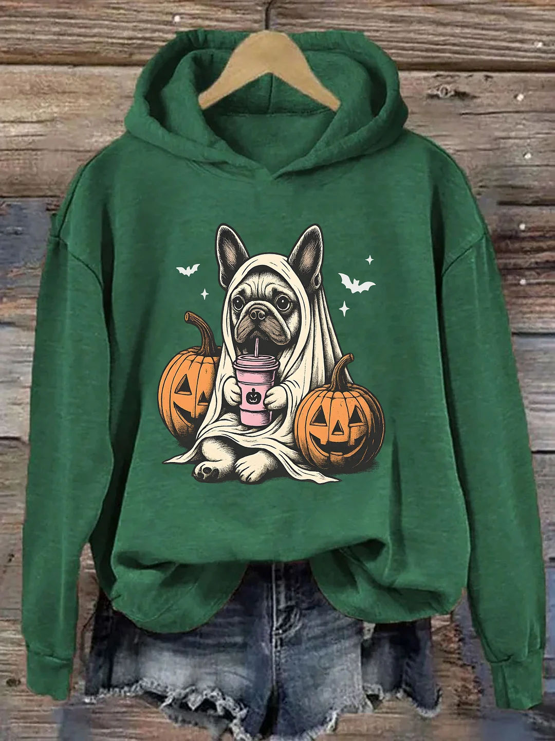 Halloween Shirt French Bulldog Ghost Hoodie