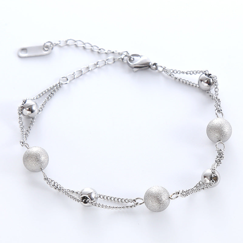 Fashion Women Circle Irregular Chain Geometric Stainless Steel Electroplating Bracelets