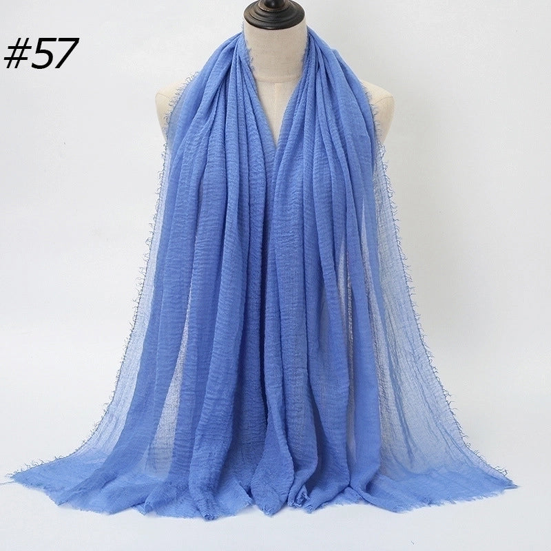 20 Pieces Fashion Solid Color Cotton Pashmina Scarves