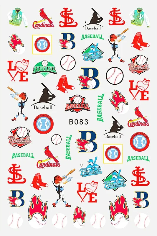 3D Flag Sport Nail Stickers for Manicure Fire Clover Decoration Decals Back Glue Designer Gymnastics Nail Art Sticker