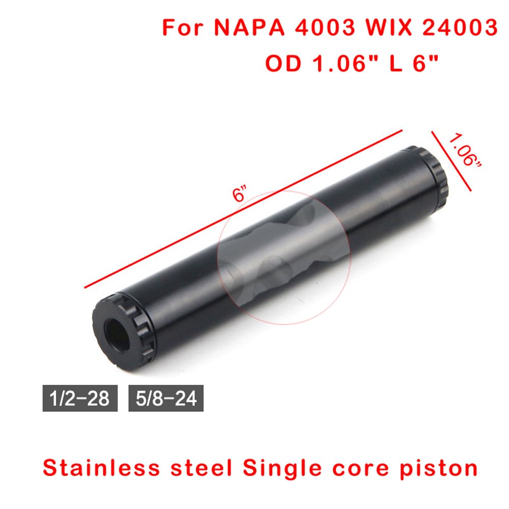 OD 1.06 L 6 Aluminum stainless steel single baffle kits For NaPa Car fuel filter solvent traps