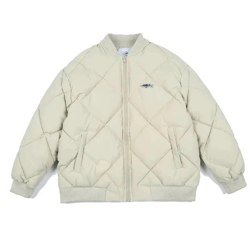 Aonga Checkered Baseball Jacket