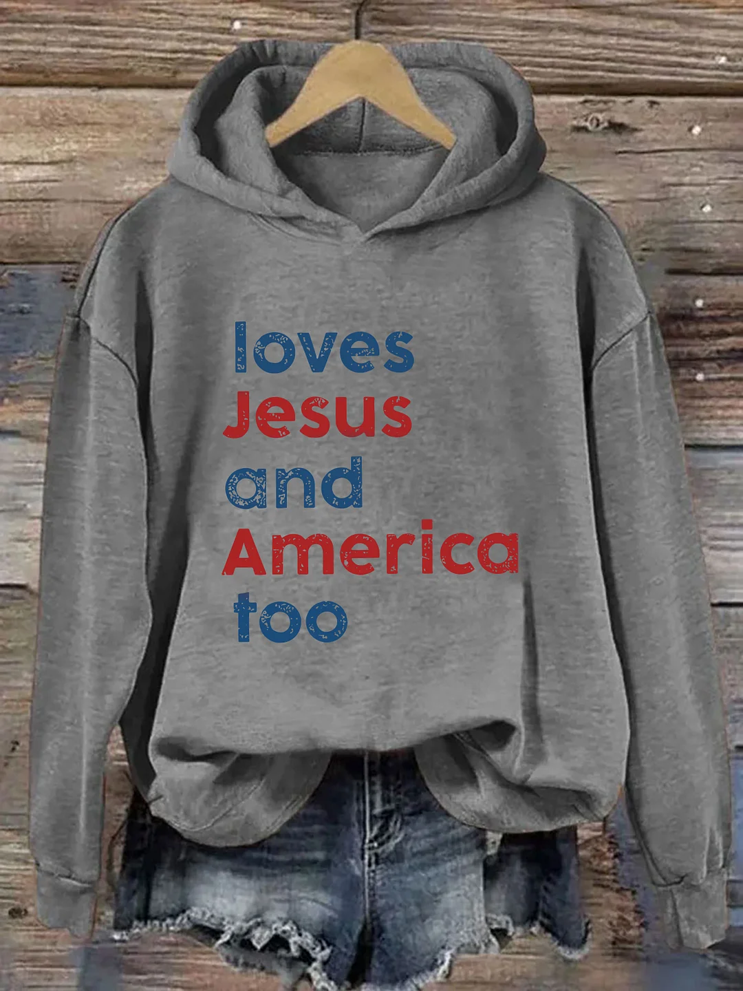 Loves Jesus And America Too Hoodie