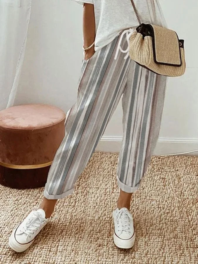 Women's Vintage Stripe Pocket Lounge Pants