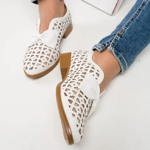 2021 Summer Loafers Bowtie Women Flats Pointed Toe Spring Shoes For Woman Platform Female Slip On Fotwear Women's Plus Size