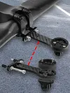 Carbon Fiber Extended Out-Front Mount Bike Computer Mount Cycling Bicycle Computer Holder for Garmin Bryton and Sports Action Camera