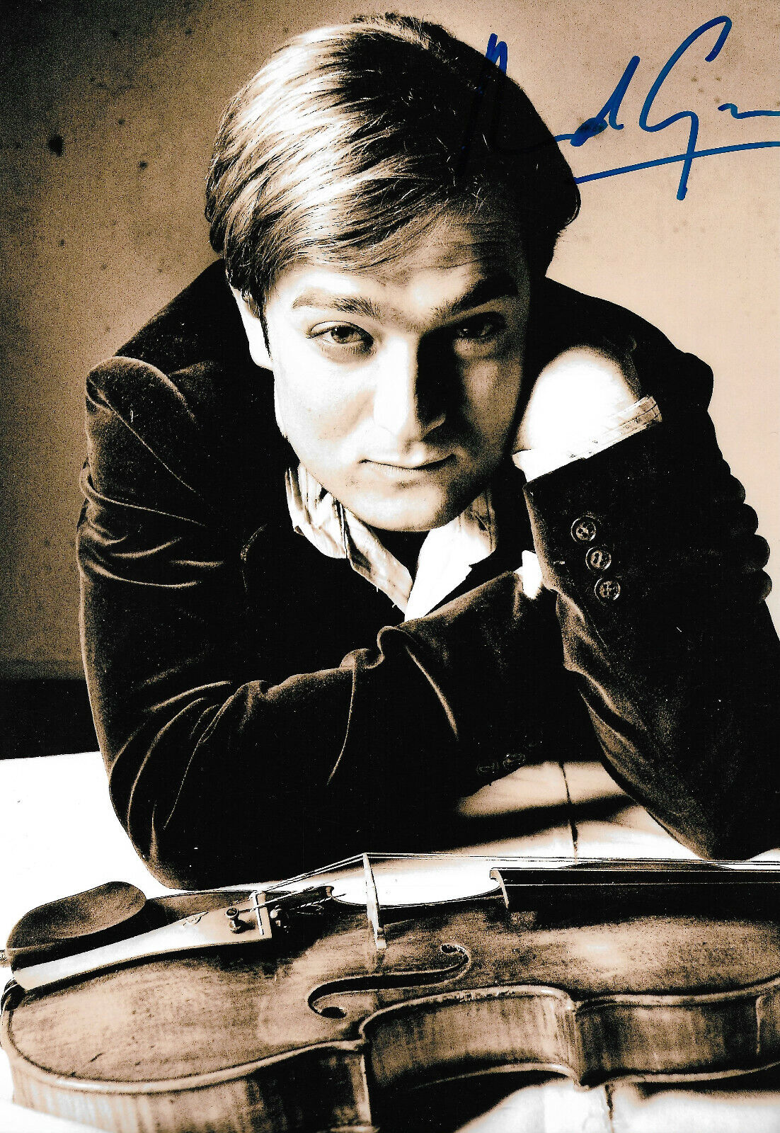 Renaud Capucon Violine signed 8x12 inch Photo Poster painting autograph