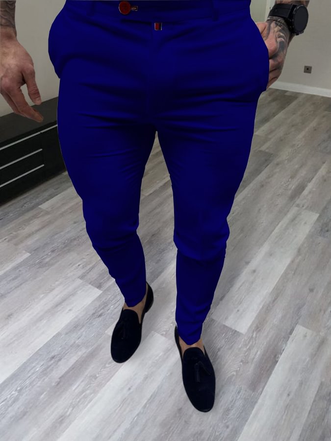 Men's Elegant Royal Blue Pants