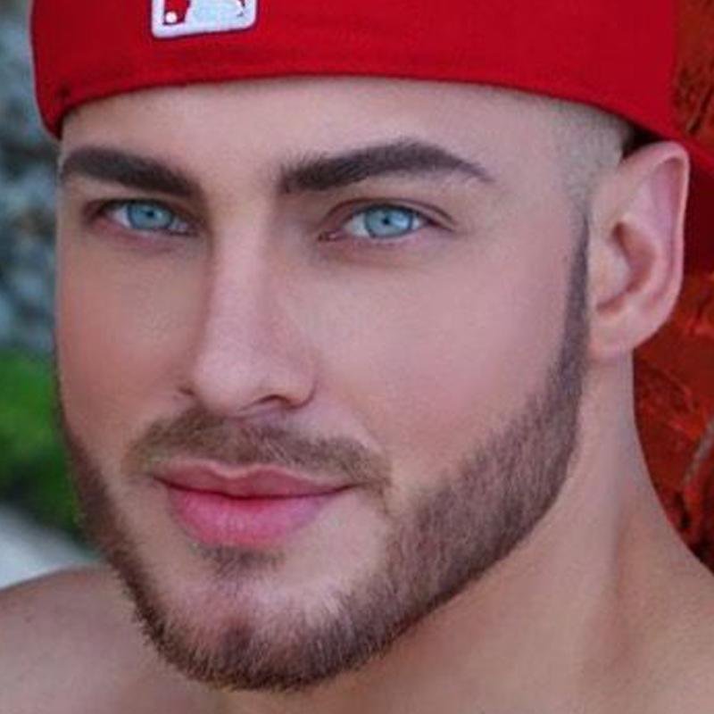 Men's transparent blue (12 months) contact lenses