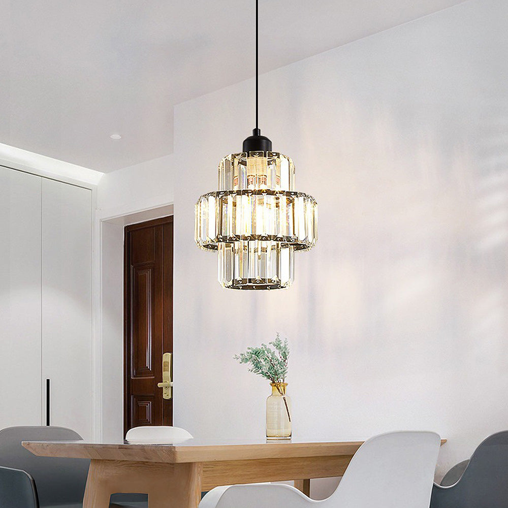 Vintage Luxury Crystal Glass Pendant Light