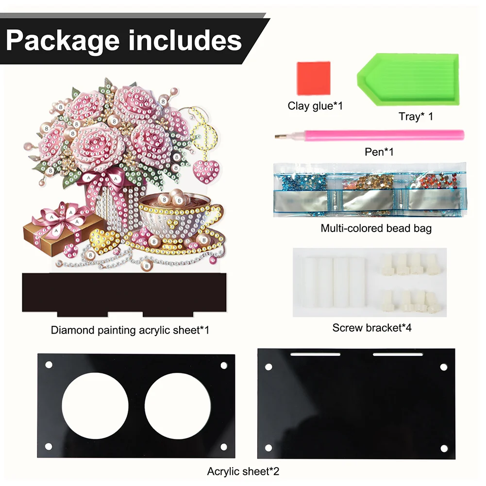 DIY Afternoon Tea Diamond Painting Candle Holder Ornaments Aromatherapy Candle Holder