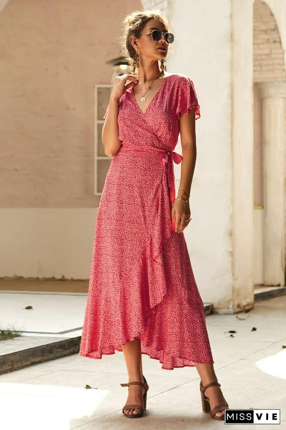 Sexy Tight Ruffled Dress