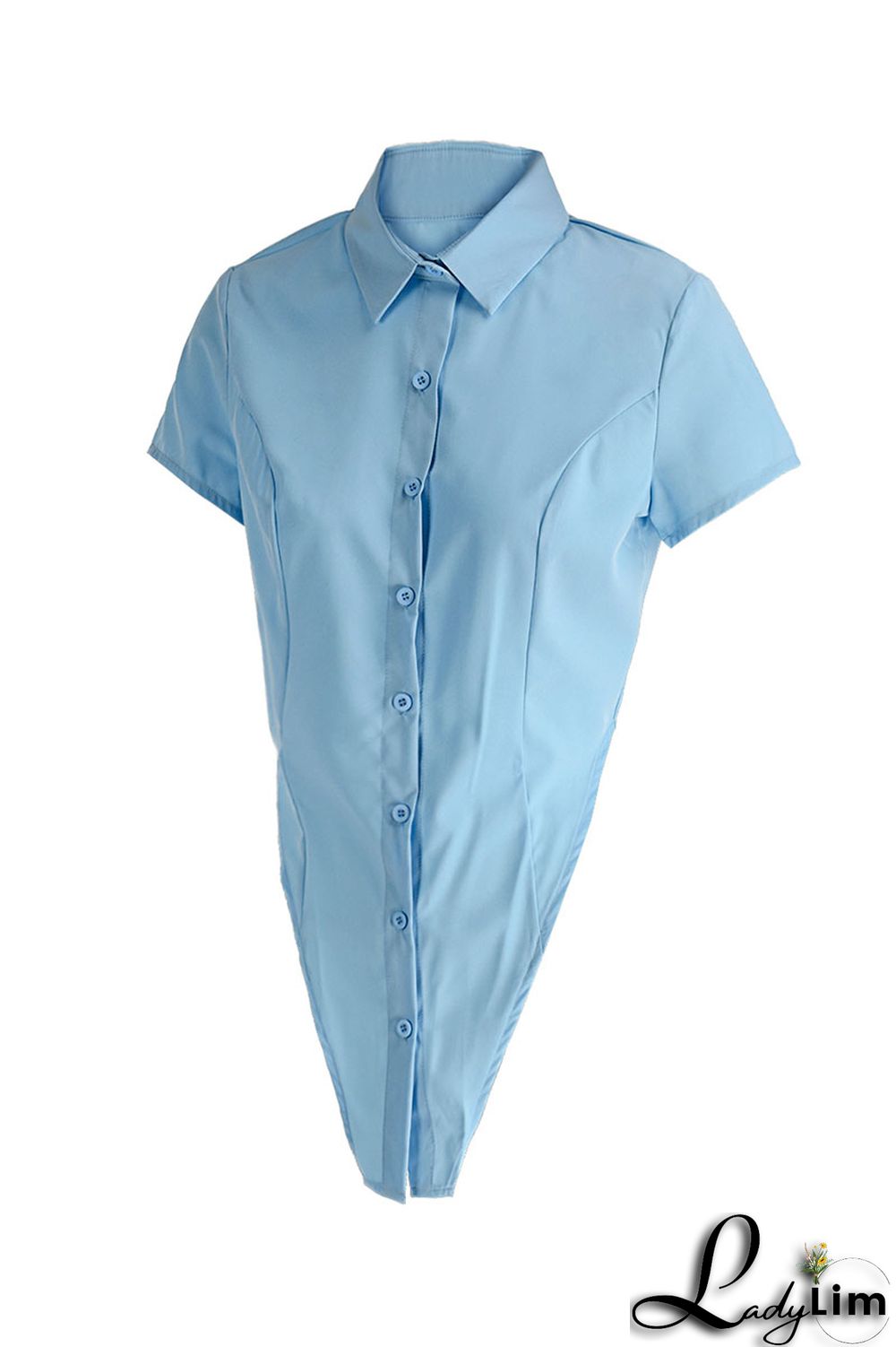 Black Fashion Casual Solid Asymmetrical Turndown Collar Tops