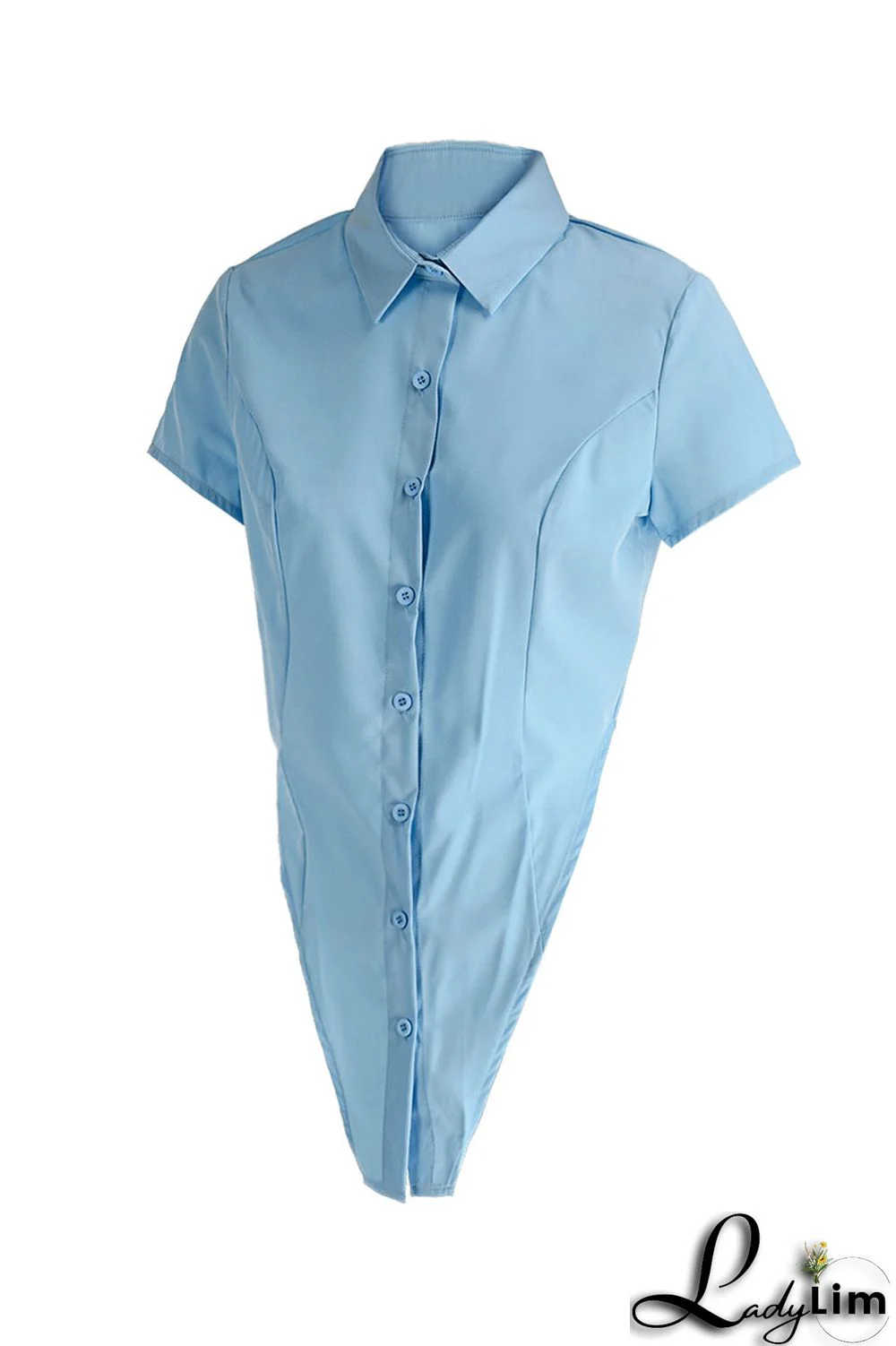 Black Fashion Casual Solid Asymmetrical Turndown Collar Tops