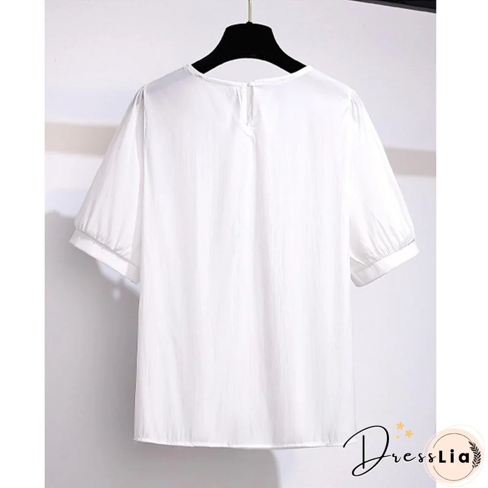 Round Collar Tee+Cami Dress P14411