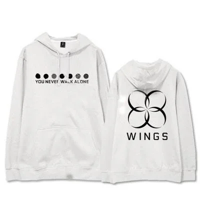 BTS MERCH SHOP, Black & White Hoodie