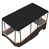 [US Local Warehouse] Fits 6-Person Golf Cart Rain Cover with Transparent Windshield & Reflective Strips 600D Waterproof Oxford Fabric Outdoor Golf Cart Protector Compatible with Club Car & for EZGO