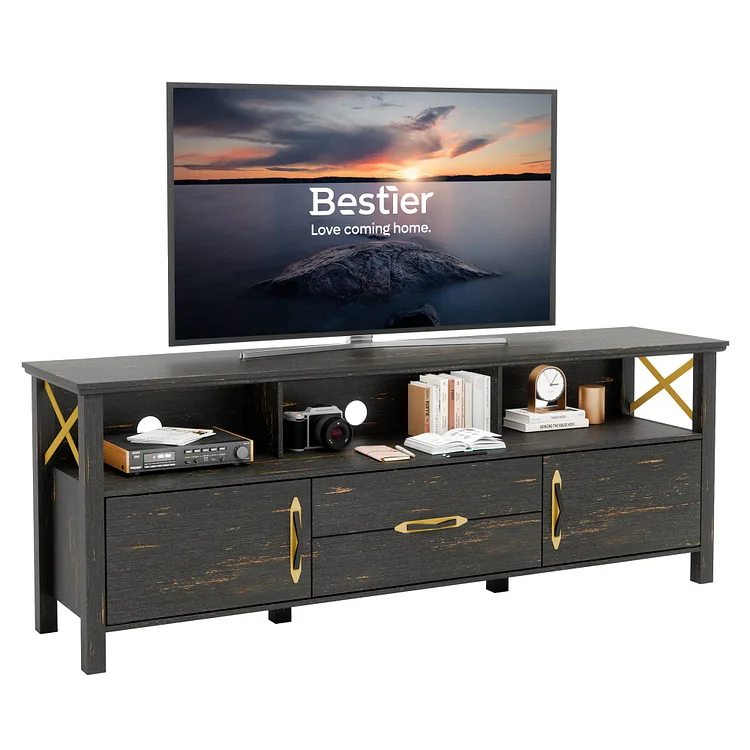 TV Stand Cabinet Entertainment Center Unit Console Table Shelves for 70 inch TV