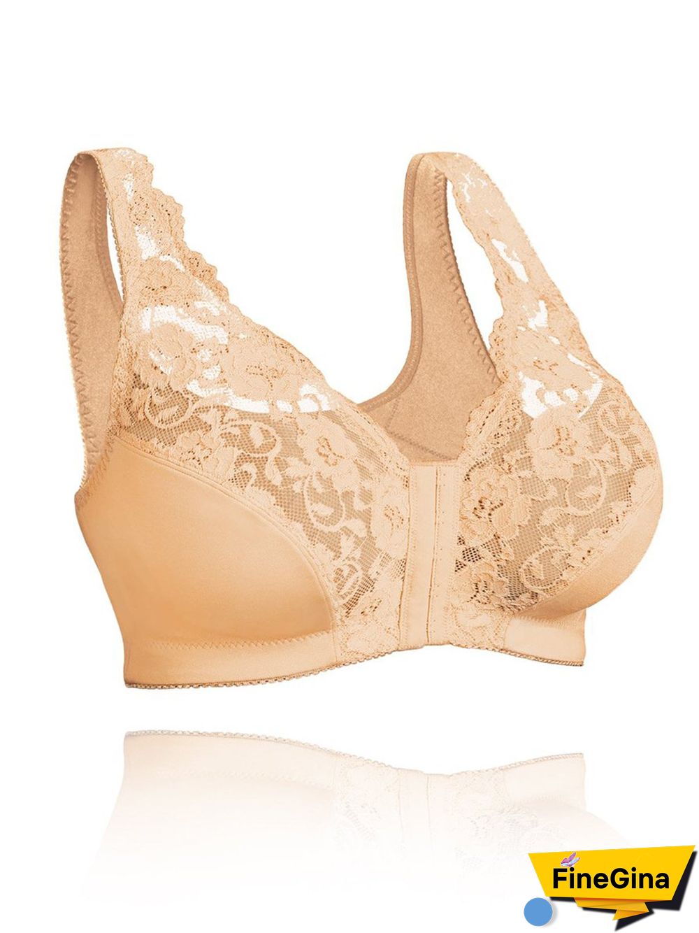 Sexy Lace Unwired Push Up Bra Plus Size
