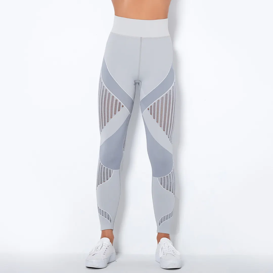 ladies' ribbed white leggings 
