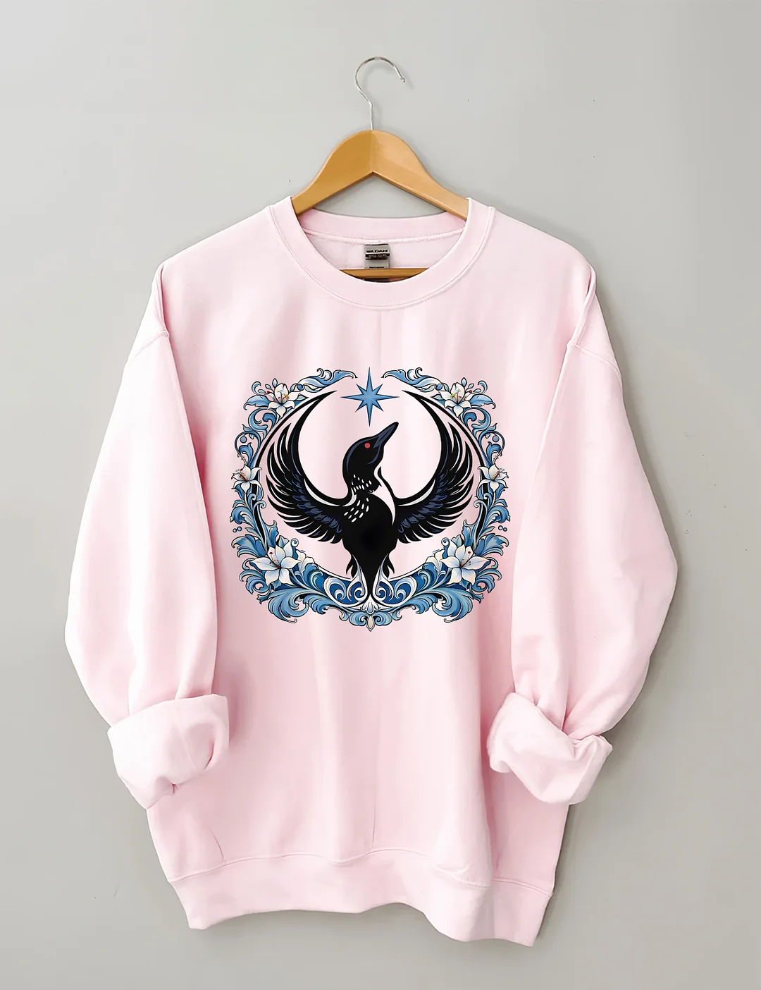 Floral Minnesota Loon Bird Sweatshirt