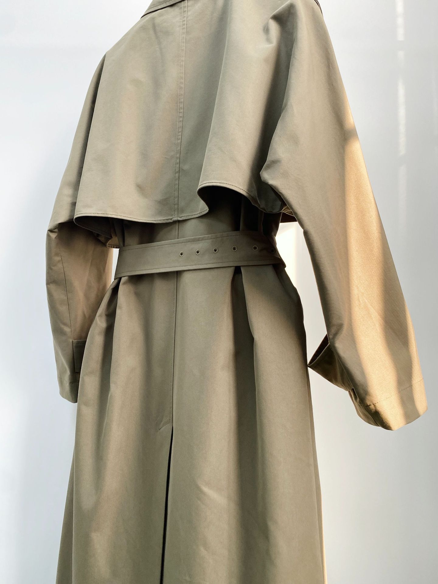 MERUMOTE Women's Loose Silhouette Double Breasted Coat Castleford Trench-MERUMOTE