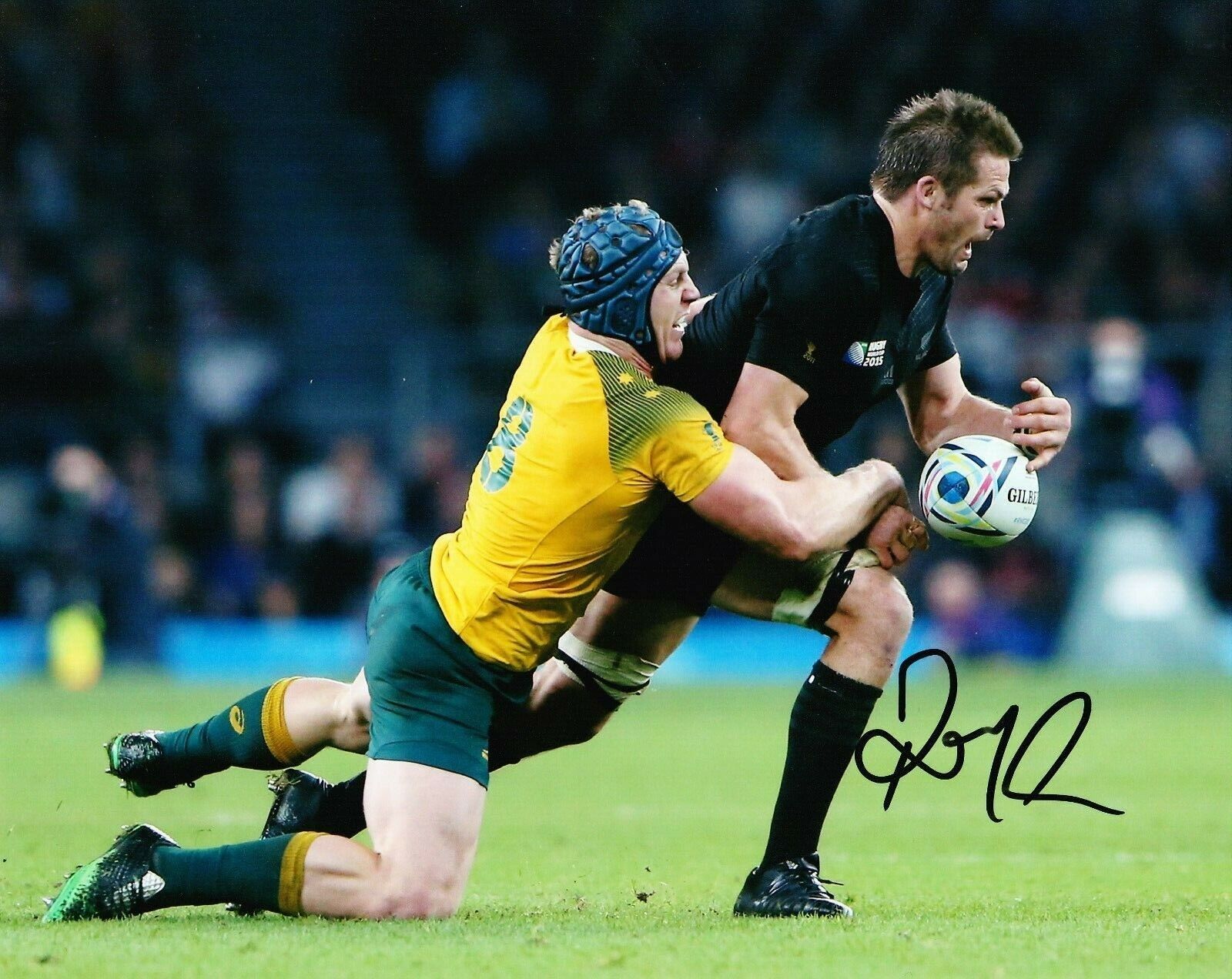 Richie McCAW Signed 10X8 Photo Poster painting ALL BLACKS 2015 RUGBY WORLD CUP AFTAL COA (2384)