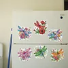 6pcs/set DIY Diamond Painting Fridge Magnetic Sticker Kits (Dragonfly)