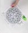DIY Diamond Painting White Flower Wall Clock Craft Art Decor