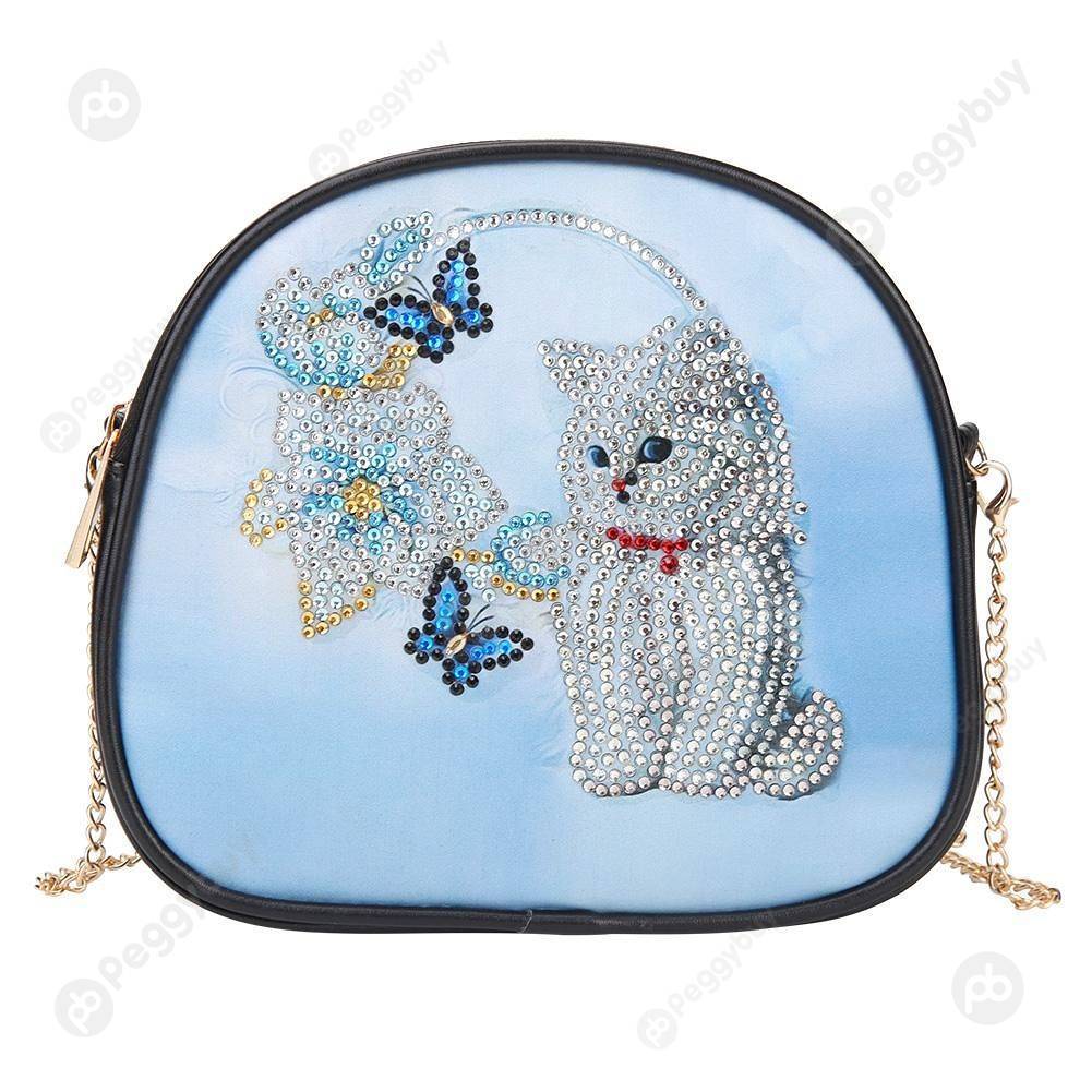 

Cat-DIY Creative Diamond Wristlet Bag, 501 Original