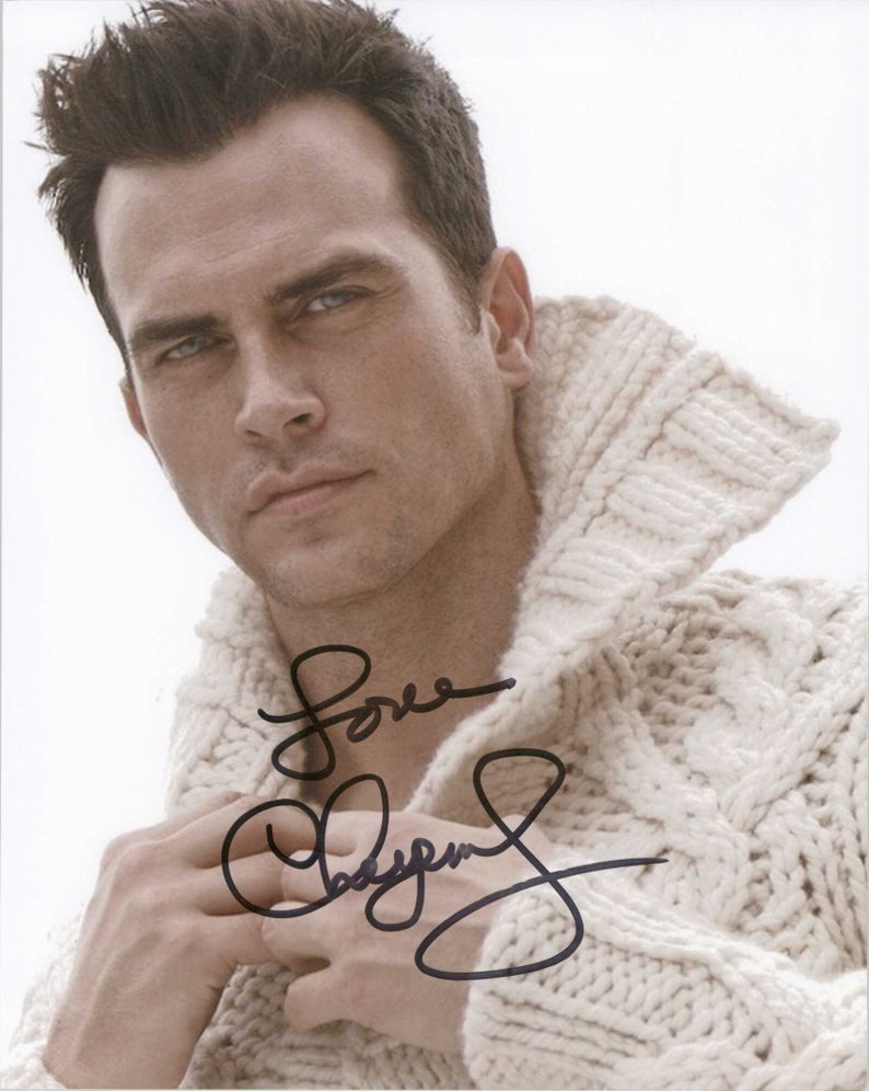 Cheyenne Jackson Signed Autographed Glossy 8x10 Photo Poster painting - COA Matching Holograms