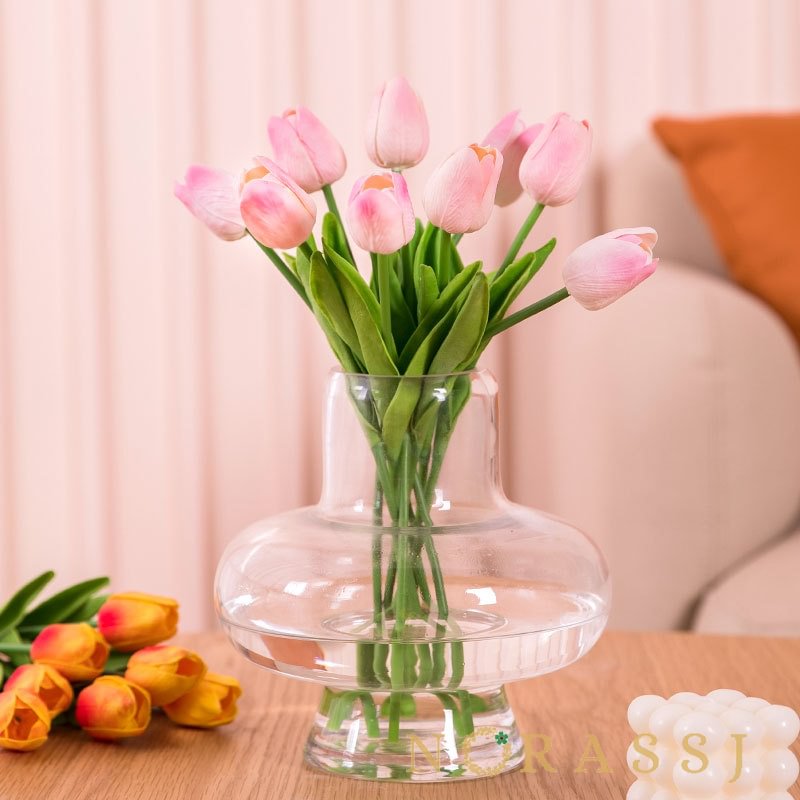 Artificial Tulip Arrangements Fake Flower Moisturizing Feel 