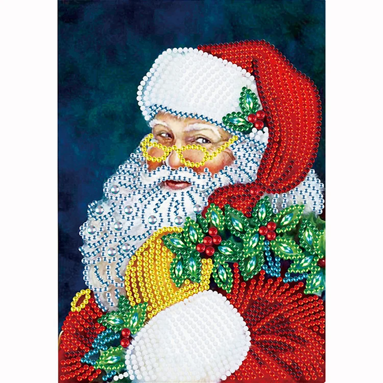 Santa Claus 30*40CM(Canvas) Special Shaped Drill Diamond Painting gbfke